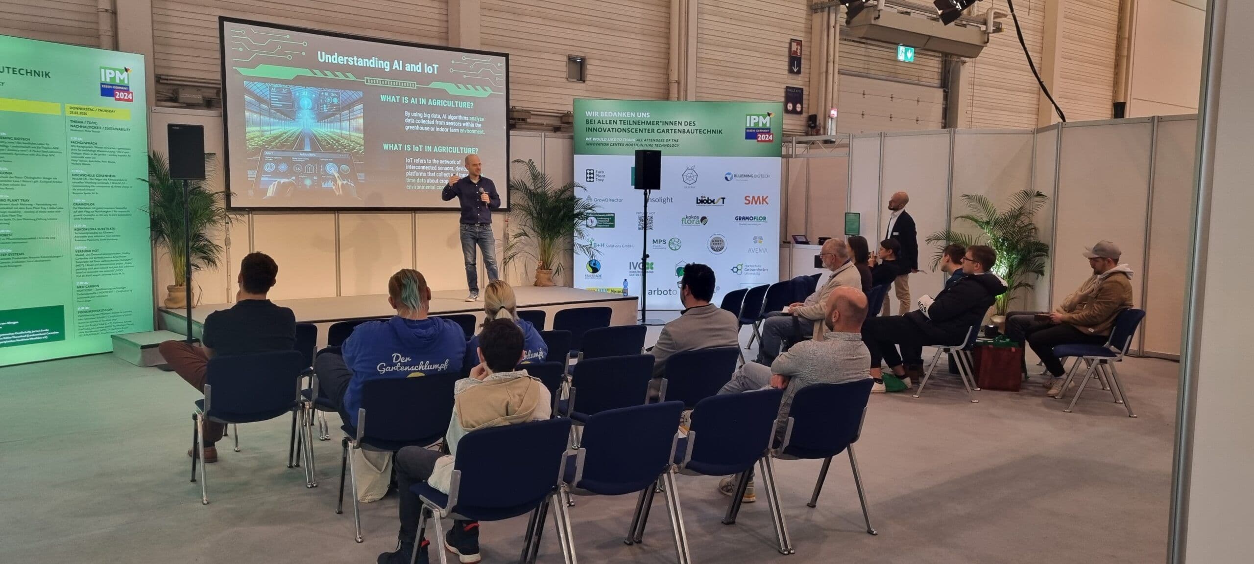 "AI and IoT in Agriculture" presentation by Noam Dekel at IPM ESSEN 2024.