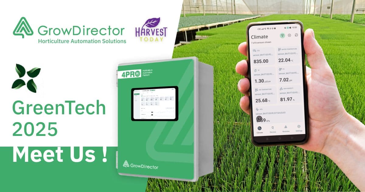 GrowDirector automation horticulture solutions to present in Amsterdam Greentech 2025