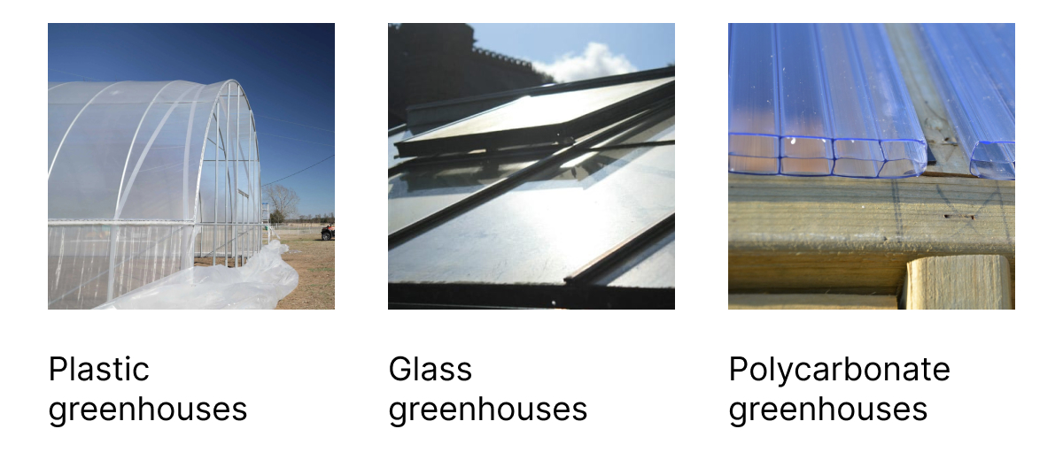 three types of greenhouse farming technologies