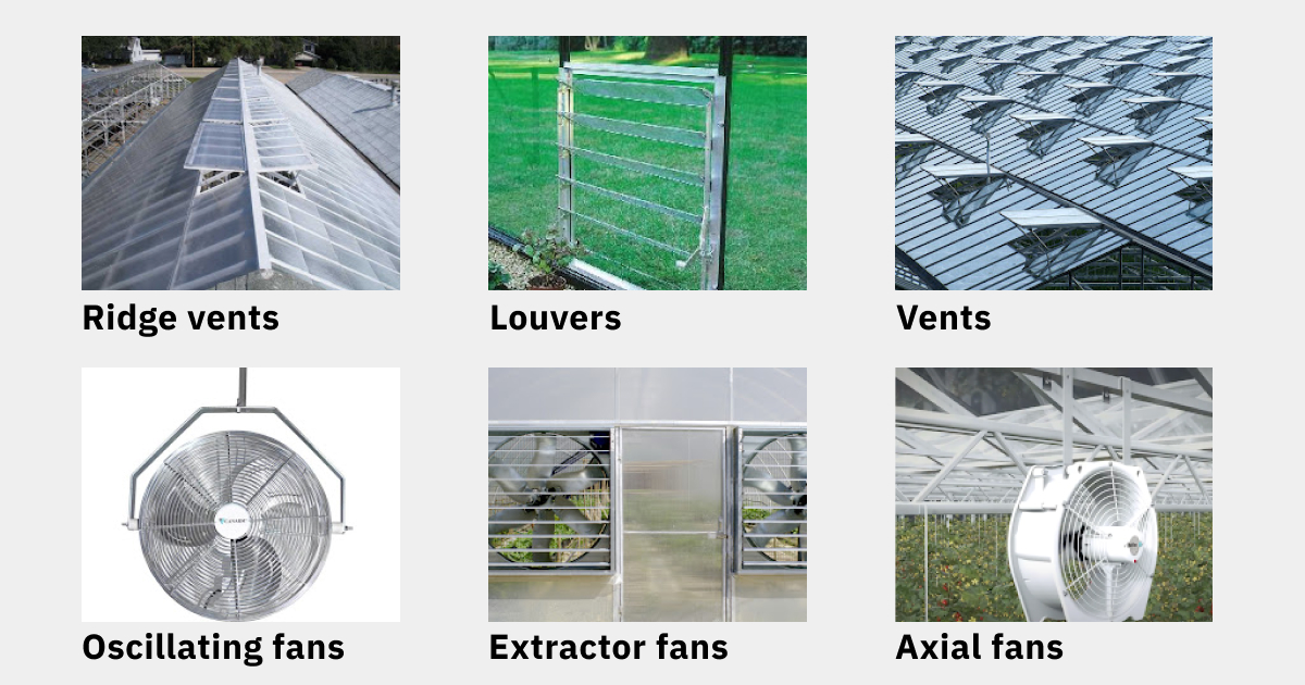 6 types of greenhouse ventilation systems 