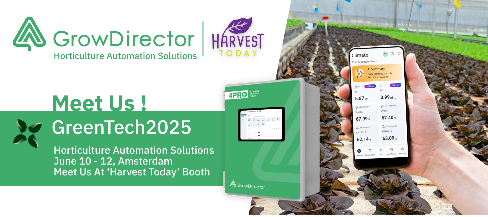 GrowDirector presenting his new system - 4PRO at GreenTech Amsterdam 2025 