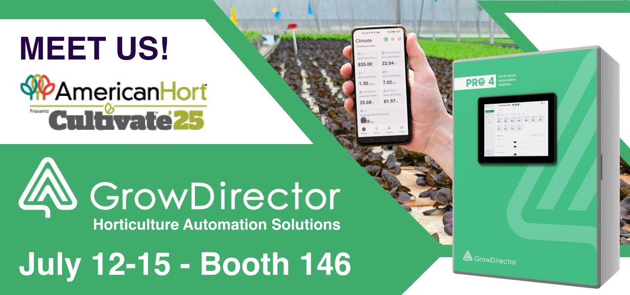 GrowDirector automation horticulture solutions to present in Cultivate 25